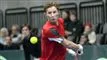 en tennisspiller i aktion