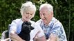 et glad par med en hund