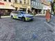 Politibil ved afspærring