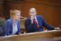 Inger Støjberg (DD) og Søren Pape Poulsen (K) er begge overrasket over Venstre-formand Jakob Ellemann-Jensens afstandtagen til blå blok i Berlingske. (Arkivfoto).