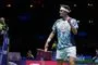 en badmintonspiller med sejrsattitude