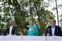 Statsminister Mette Frederiksen (S), vicestatsminister og økonomiminister Jakob Ellemann-Jensen (V) og udenrigsminister Lars Løkke Rasmussen (M) holder pressemøde i forbindelse med regeringsseminar på Kobæk Strand Hotel og Konference i Skælskør.