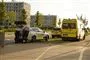 Politi og ambulance på stedet