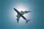 Et fly i luften set nedefra jorden.