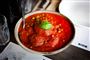 Tomatpasta på en tallerken