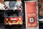 En brandbil og en brandalarm
