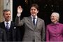 Kronprins Frederik, prins Christian og dronning Margrethe på balkonen.