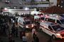 Ambulancer foran hospitalet