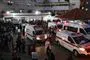 Ambulancer foran hospitalet