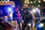 Politi på gaden i Bruxelles
