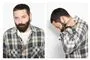 en mand poserer for fotografen