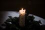 Juledekoration med kalenderlys