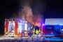 bygning i brand