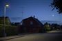 et mørklagt hus