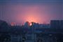 En eksplosion ses her over Ukraines hovedstad, Kyiv, 2. januar under russiske angreb.