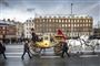 Dronning i karet i København i vintervejr