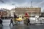 Dronning i karet i København i vintervejr