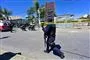 Bevæbnet betjent på gaden i Mexico