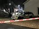 Politibil bag afspærring