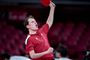 bordtennisspiller i aktion