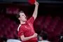 bordtennisspiller i aktion