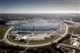 et sygehusbyggeri fotograferet fra luften