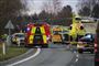 ambulande og helikopter ved ulykke