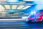 En ambulance med udrykning