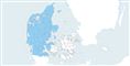 Et vejrkort over Danmark.