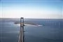 luftfoto af storebæltsbroen