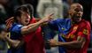 Jubel efter Messis scoring mod Huelva. Foto: AP/Miguel Angel Morenatti / POLFOTO