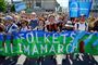 Folkets Klimamarch hedder demonstrationen, der søndag er foregået syv steder i Danmark. Her ses demonstranter i København.