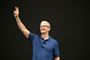 Apples administrerende direktør, Tim Cook, ved præsentationen i Cupertino. Virksomheden lancerer integration af kunstig intelligens i en række styresystemer til virksomhedens produkter.