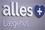 skillt med teksten alles lægehus