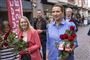 Mette Frederiksen på gaden under valgkamp