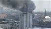 voldsom brand i etagebygning