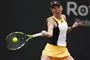 en tennisspiller i aktion