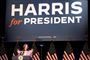 Kamala Harris på scenen