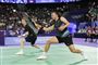 badmintonspillere i aktion