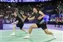 badmintonspillere i aktion