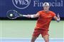 en tennisspiller i aktion