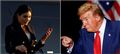 Trump peger på en mørkhåret kvinde