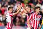 AaB-kantspilleren Mathias Jørgensen kunne takke indskiftede Nicklas Helenius for en assist ved det ene af sine tre mål i superligakampen mod Sønderjyske.