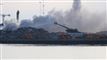 kraftig rødudvkling fra brand
