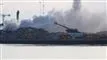 kraftig rødudvkling fra brand