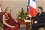 Dalai Lama og Nikolas Sarkozy under samtale i Polen. Foto: Laurent Chamussy / POLFOTO