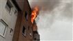 voldsomme flammer i etageejendom