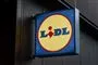 skilt foran lidl supermarked