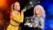 værtspar poserer med glimmer og champagne