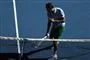 en tennisspiller på banen